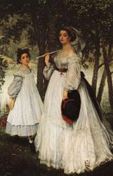 James Tissot The Two Sisters;Pprtrait